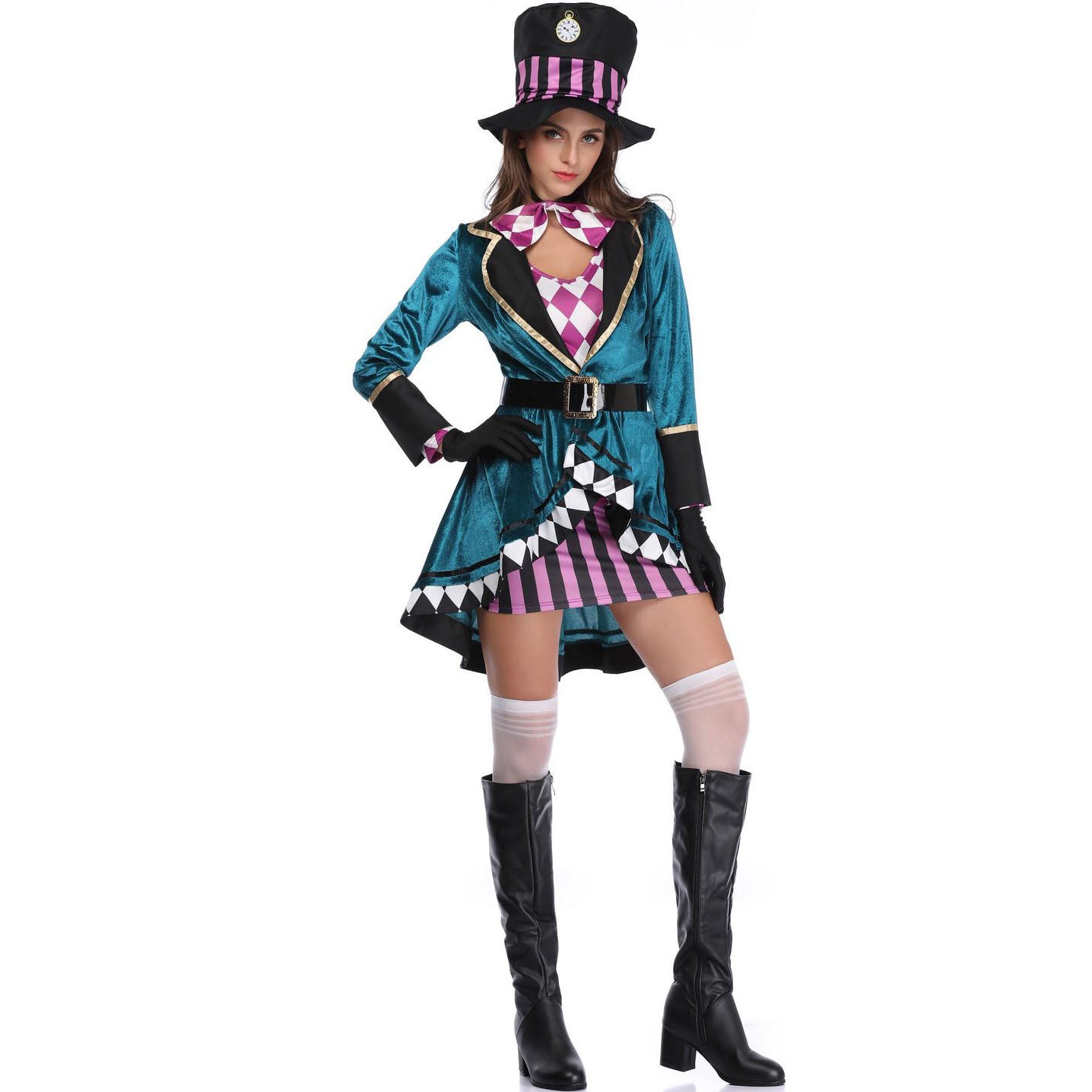 Halloween Mad Hatter Costume - Magician Cosplay Outfit for Nightclub and Stage Performance