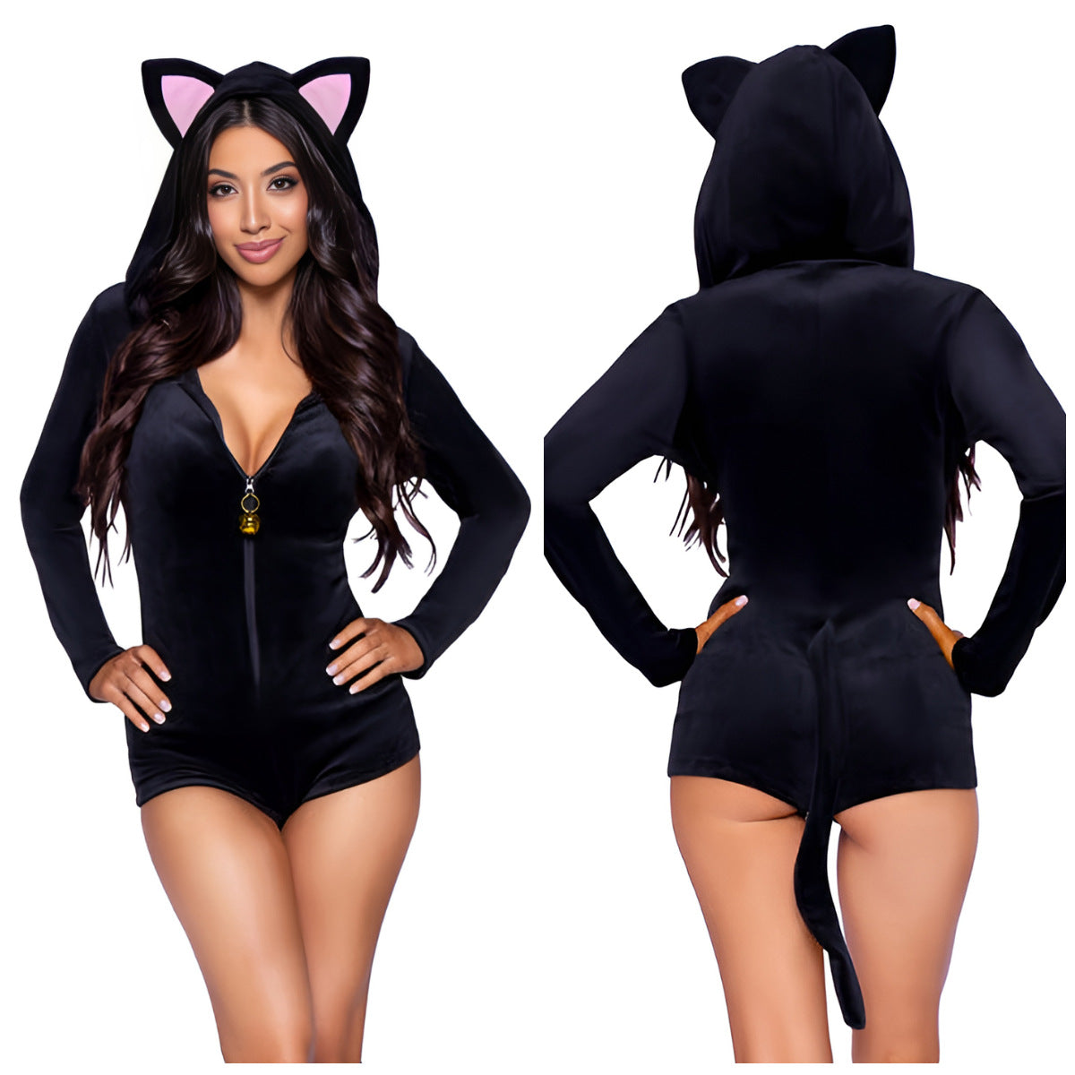 Sexy Catwoman Cosplay Lingerie Set for Easter – Halloween Animal Roleplay Costume