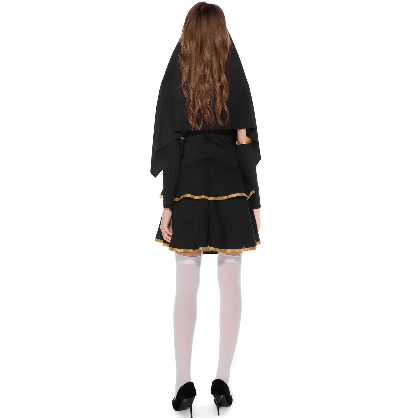 Halloween Nun Costume Cosplay Stage Performance Outfit