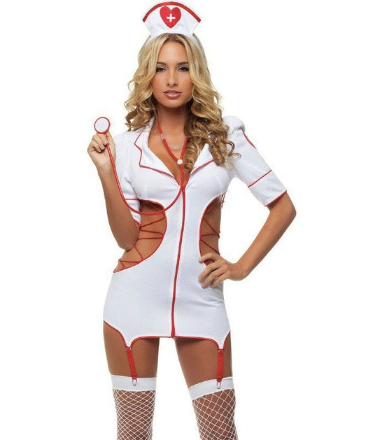 Nurse uniform role play" 或 "Role-playing in nurse costume - Lslingerie