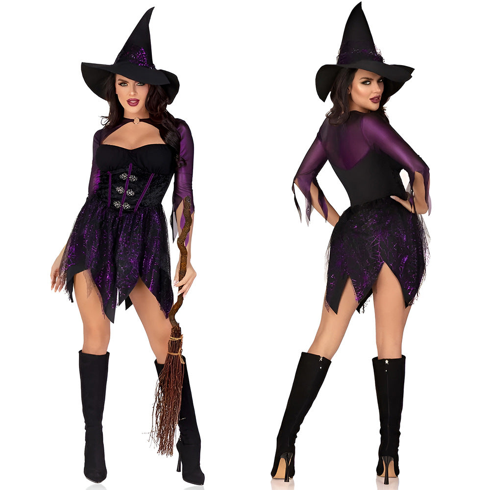 Sexy Witch Costume for Halloween Party & Stage Performance Outfit