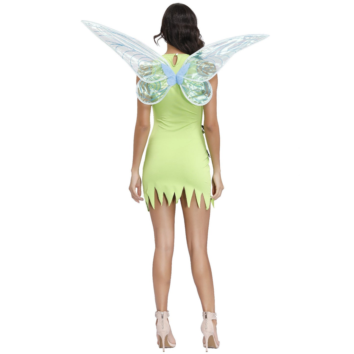 Halloween Fairy Costume - Butterfly Fairy Cosplay Outfit, Enchanted Green Forest Elf Angel Attire